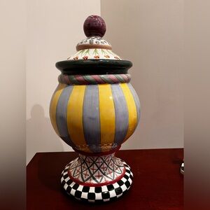 MacKenzie-Childs Taylor Odd Fellows Globe 14 “ Canister